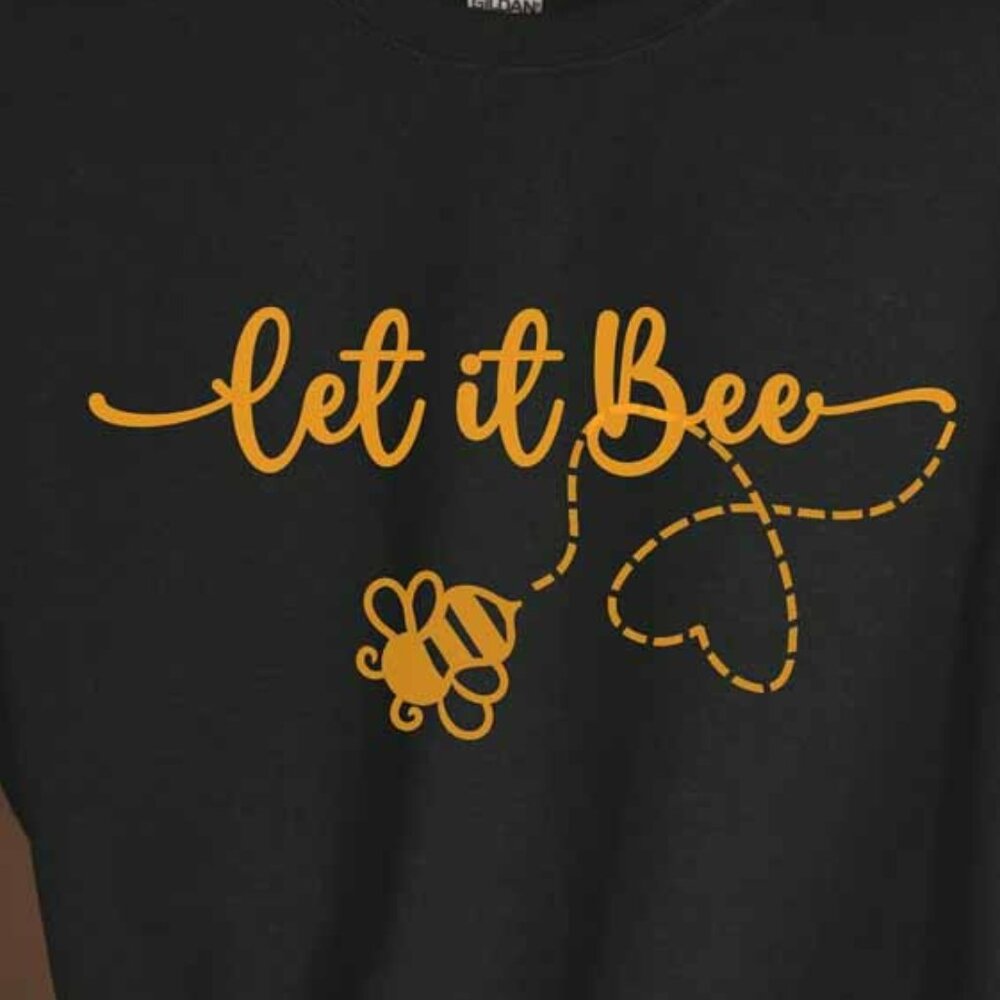 Let It Bee T-Shirt, Cotton Tee With Bee slogan, Insect Design Print - Picture 2 of 3